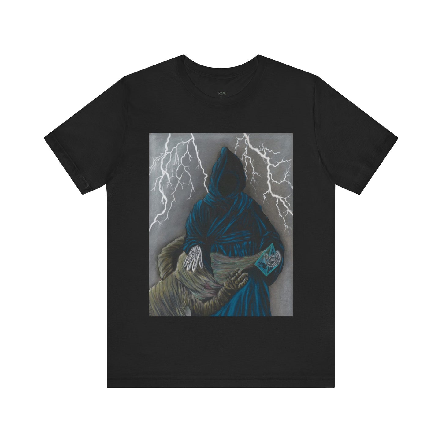 Unisex Short Sleeve T-shirt 'The Grave Escape'.