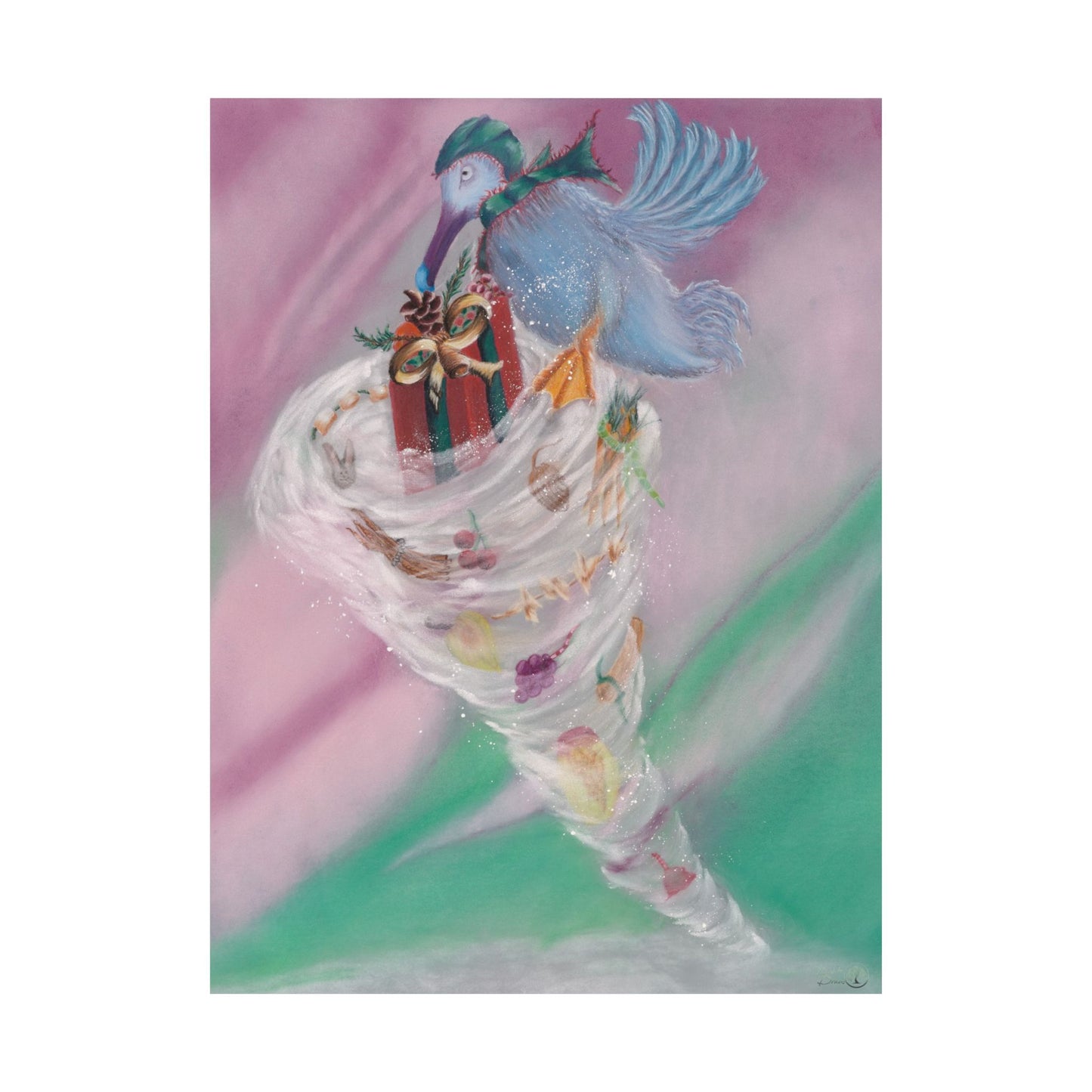'I Got It, I Don't Got It' Surrealist Christmas Art Print - Premium Satin Poster