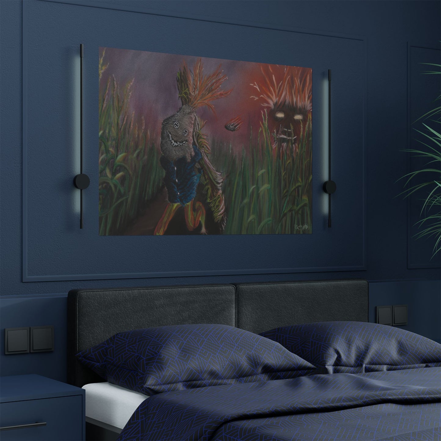 'Kronos Tag' Surrealist Halloween Art Print - Premium Satin Poster