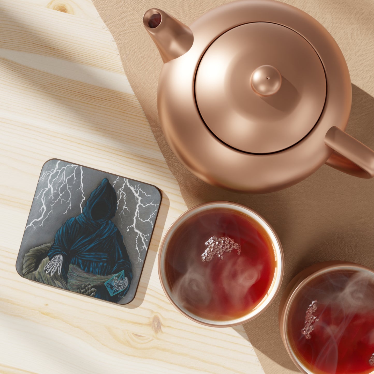 Hardboard Back Coaster 'The Grave Escape'.
