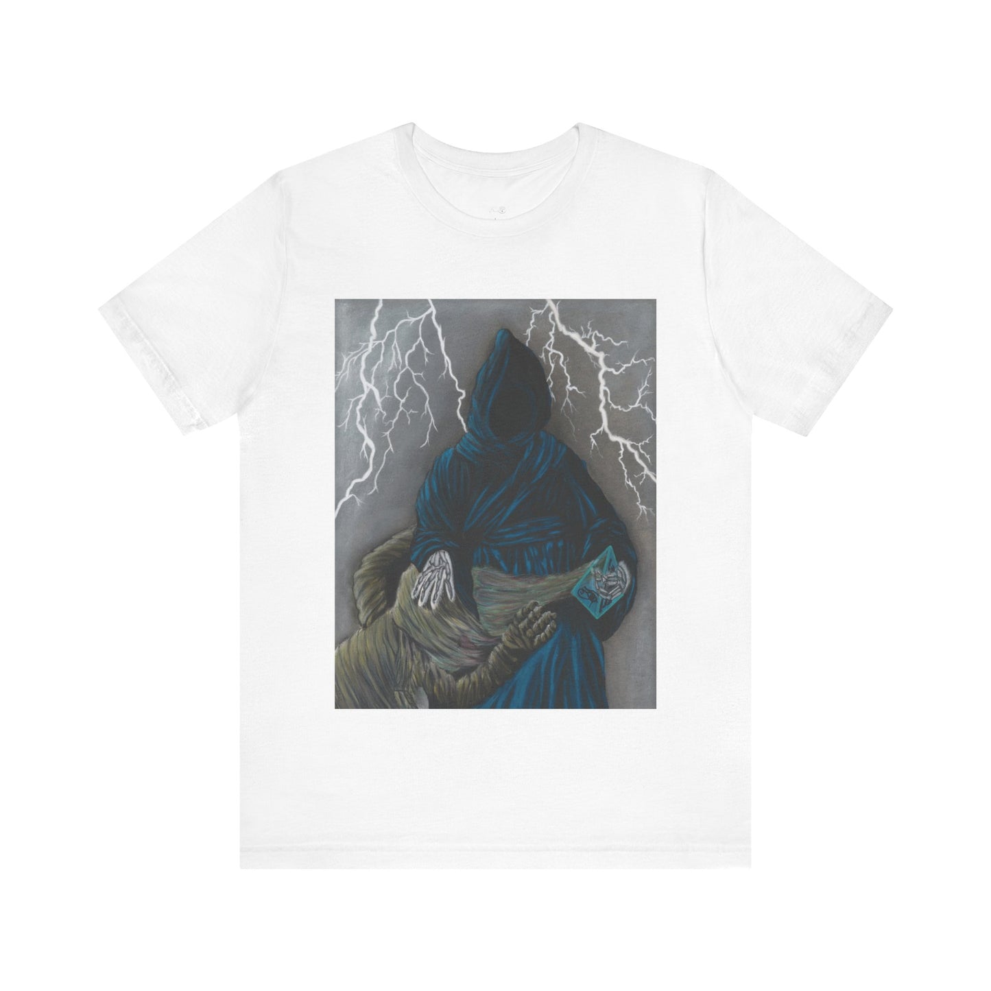 Unisex Short Sleeve T-shirt 'The Grave Escape'.