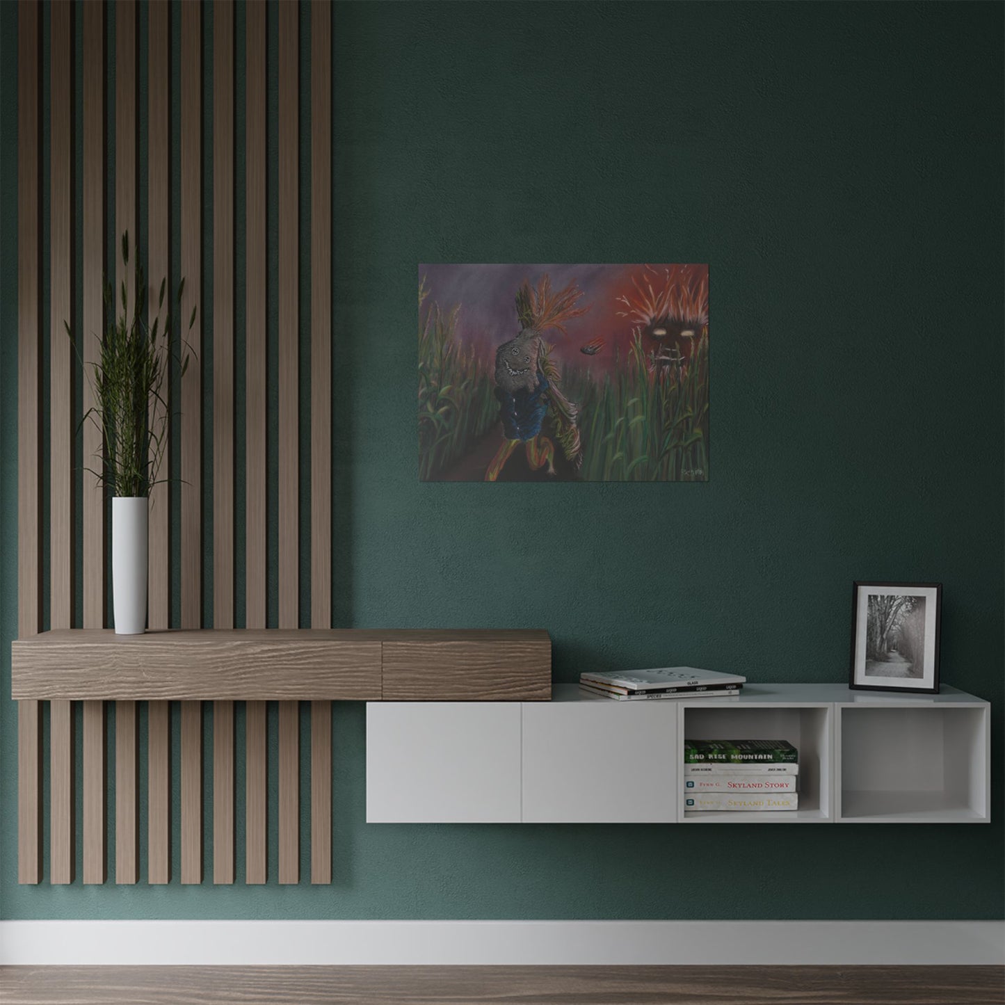 'Kronos Tag' Surrealist Halloween Art Print - Premium Satin Poster