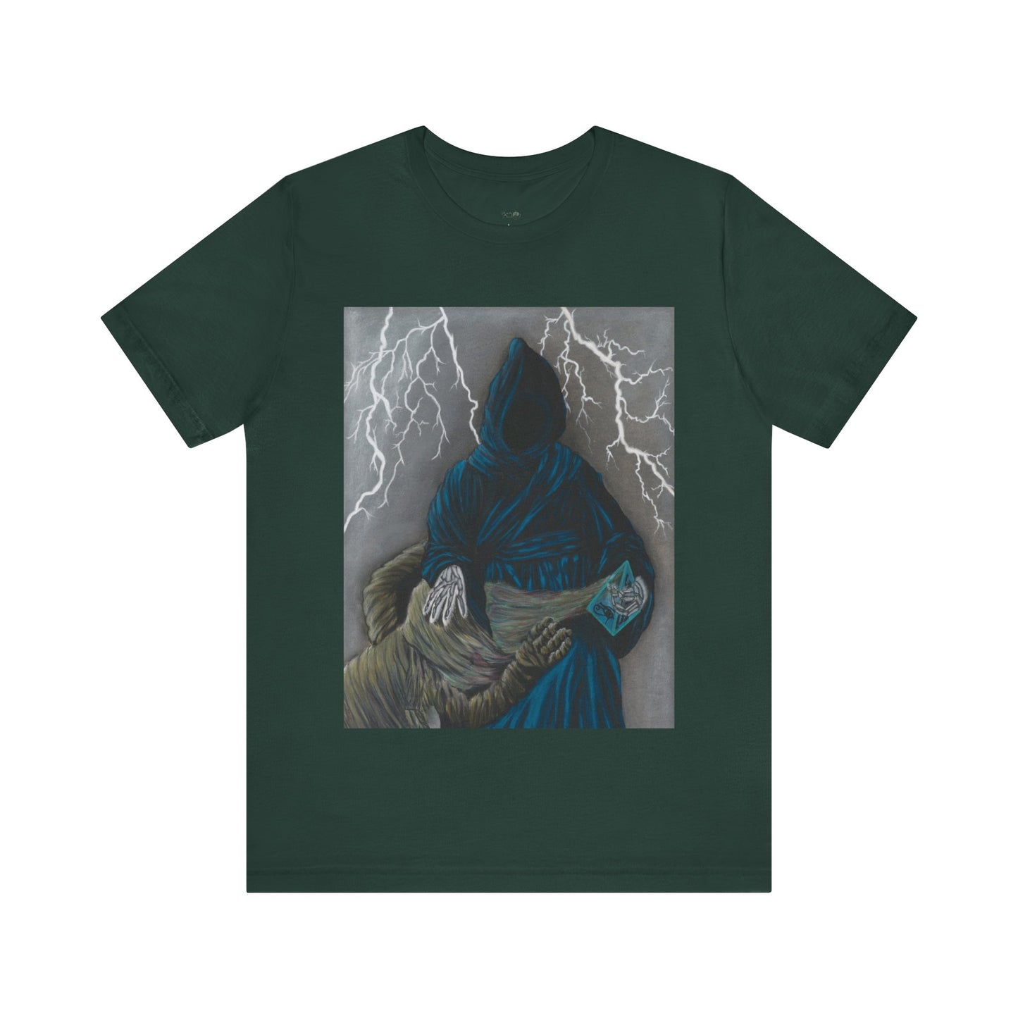 Unisex Short Sleeve T-shirt 'The Grave Escape'.