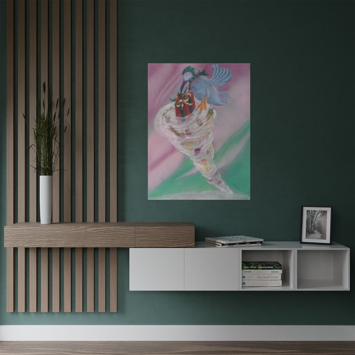 'I Got It, I Don't Got It' Surrealist Christmas Art Print - Premium Satin Poster