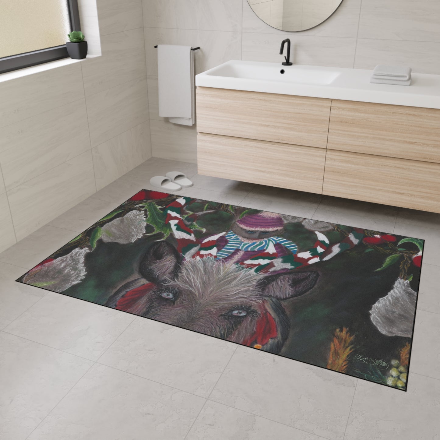 Heavy Duty Floor Mat (Inside) 'Christmas Emergence'.