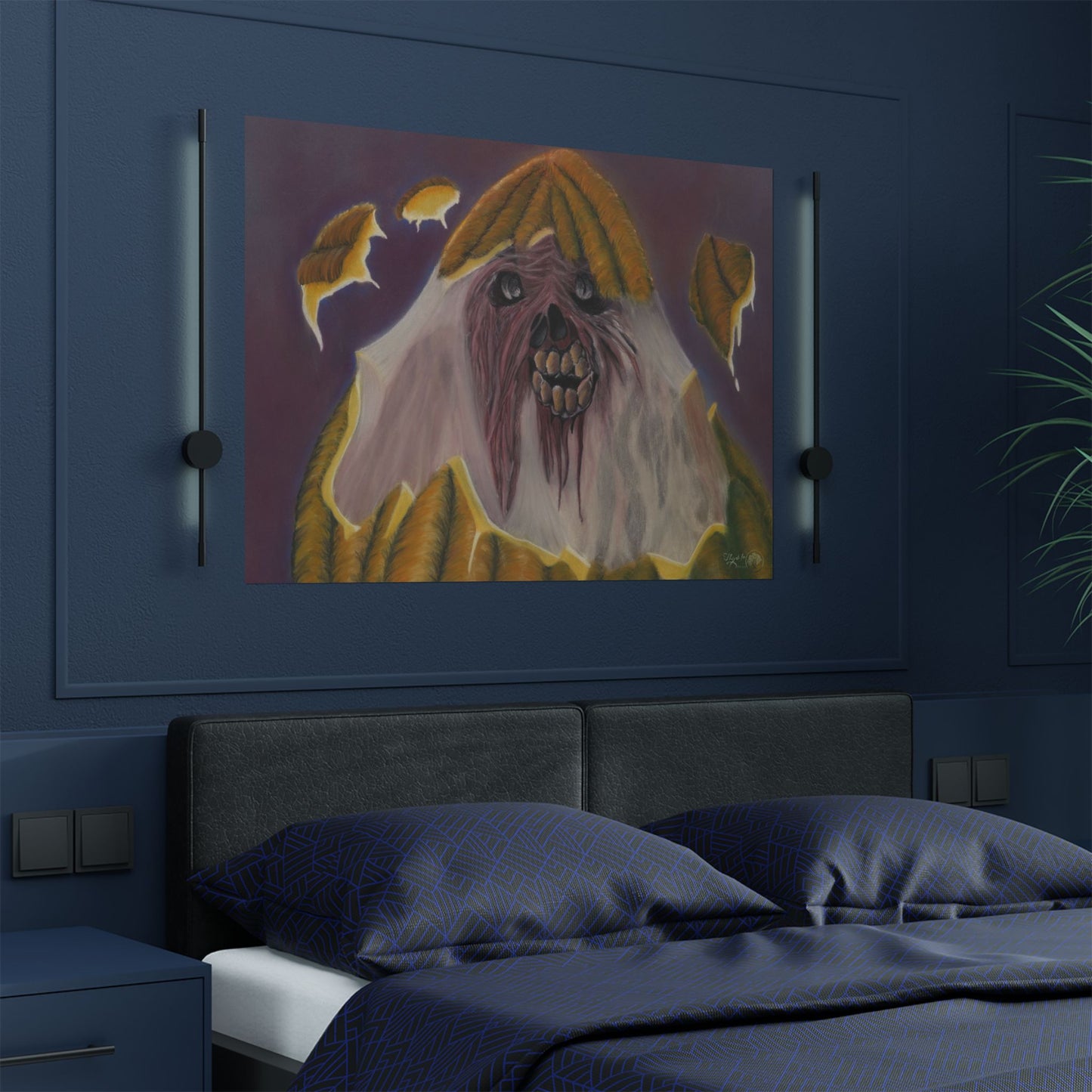 'Morphed' Surrealist Halloween Art Print - Premium Satin Poster