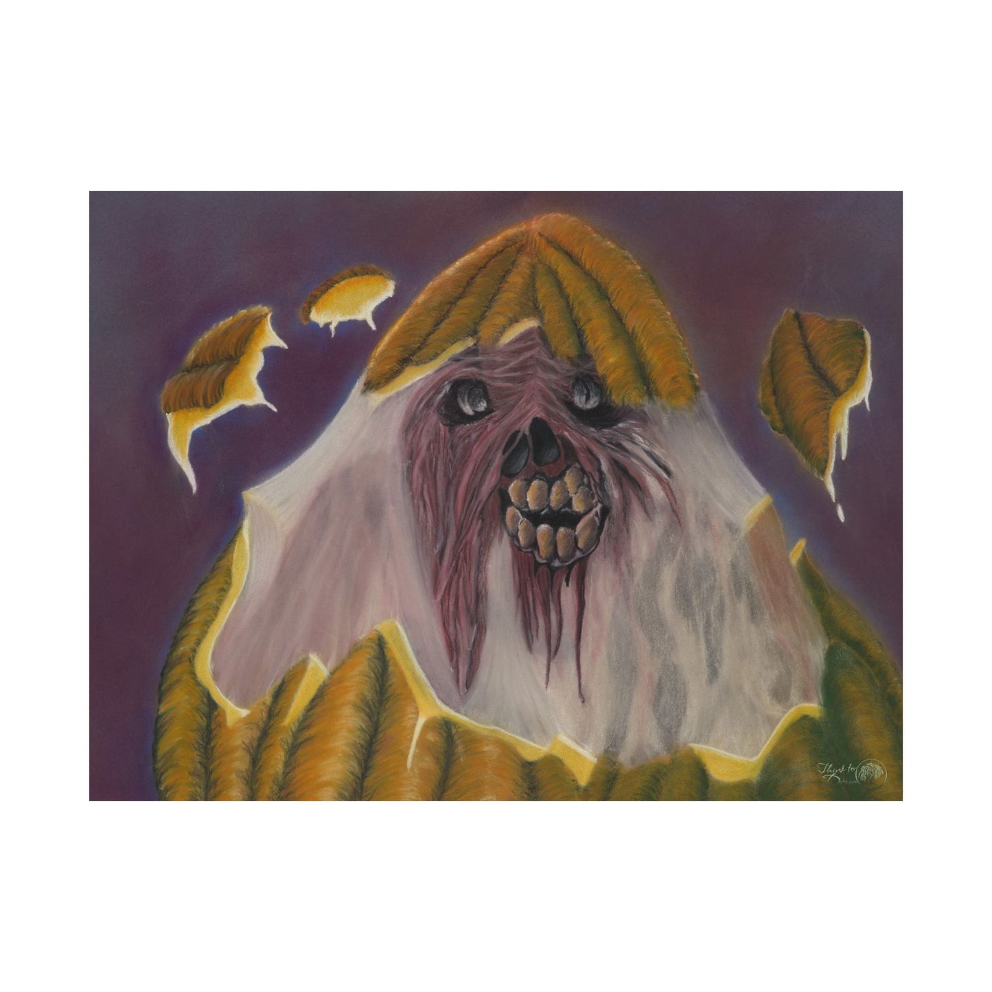 'Morphed' Surrealist Halloween Art Print - Premium Satin Poster