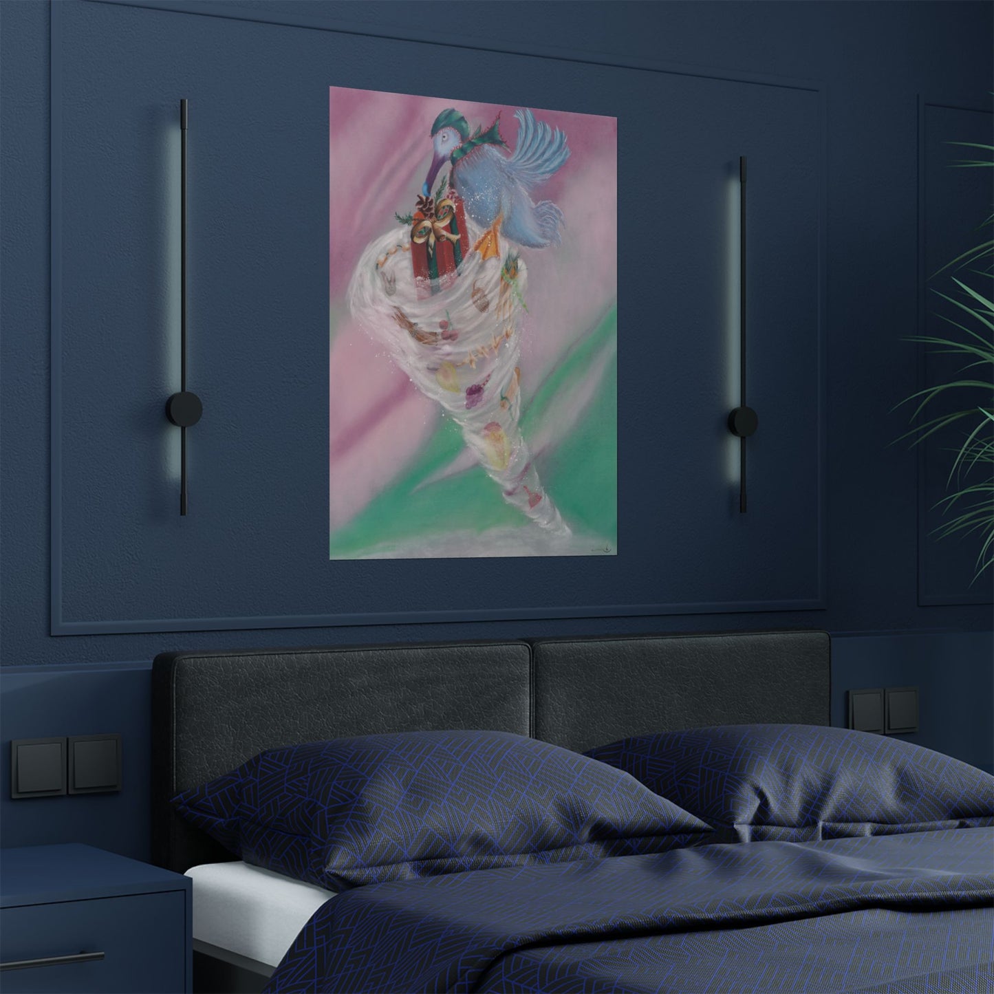 'I Got It, I Don't Got It' Surrealist Christmas Art Print - Premium Satin Poster