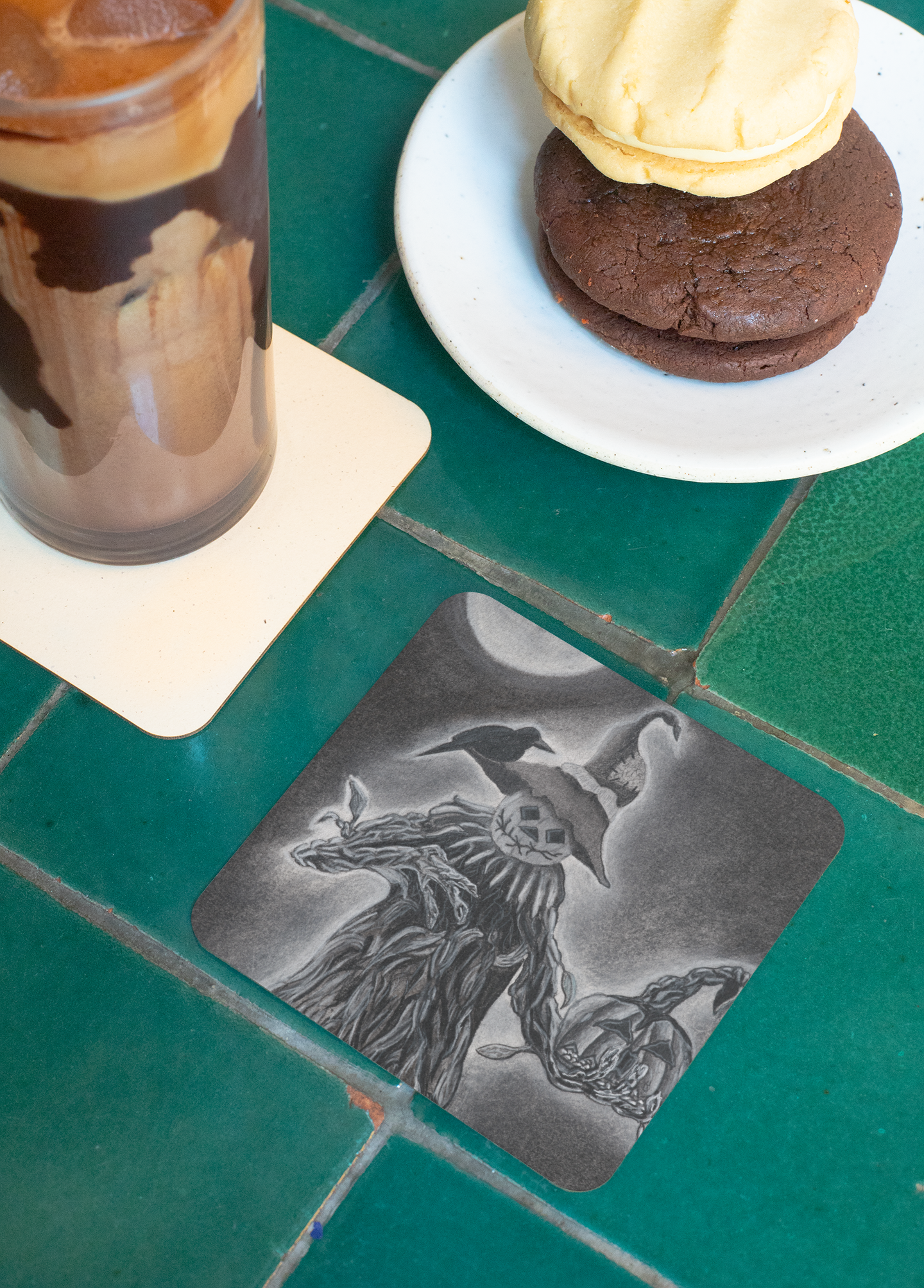 Hardboard Back Coaster 'The Gatekeeper'.